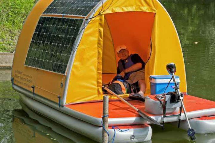 eWalker: Aufblasbares Hausboot mit genialem Solarbetrieb