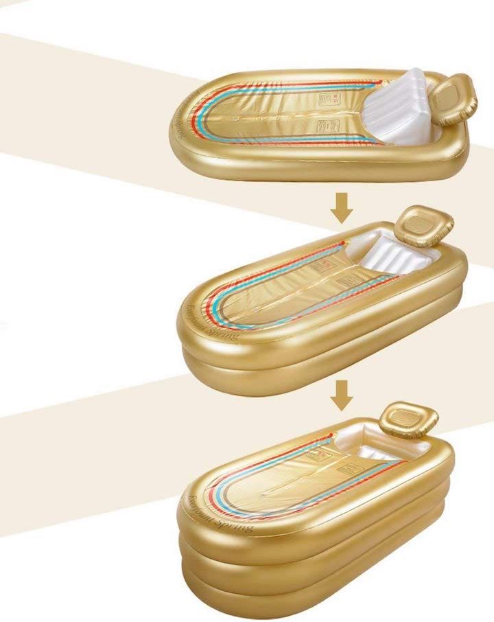 Demonstration-Sitzkissen-aufblasbare-Badewanne