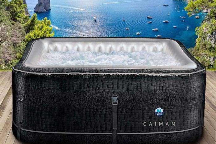 Netspa Caiman: Aufblasbarer Whirlpool in besonderem Kroko-Look