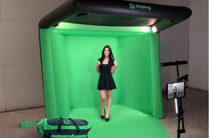 DropKey: Aufblasbares Green Screen Studio für Profi-Aufnahmen